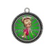 Pendentif Cabochon Argent - fille