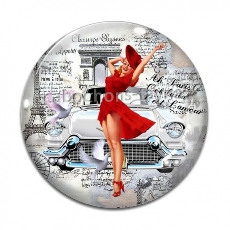 Cabochon Verre - pin up