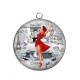 Pendentif Cabochon Argent - pin up