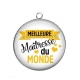 Pendentif Cabochon Argent - meilleure maîtresse