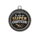 Pendentif Cabochon Argent - je suis un super coiffeur