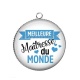 Pendentif Cabochon Argent - meilleure maîtresse
