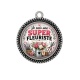 Pendentif Cabochon Argent - je suis une super fleuriste
