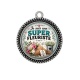 Pendentif Cabochon Argent - je suis une super fleuriste