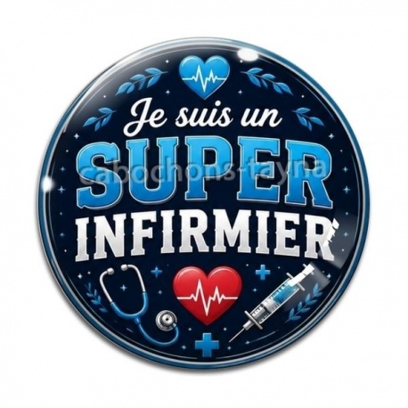 Cabochon Verre - je suis un super infirmier