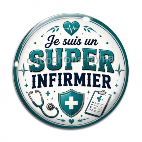 Cabochon Verre - je suis un super infirmier