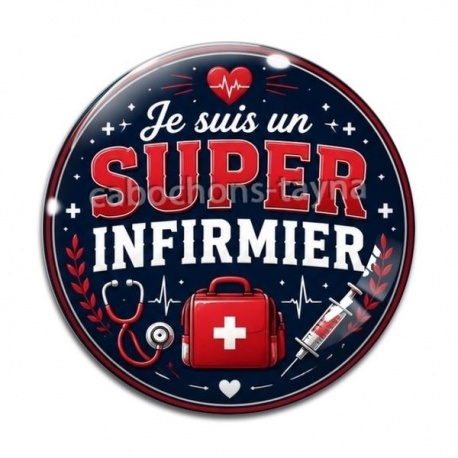 Cabochon Verre - je suis un super infirmier