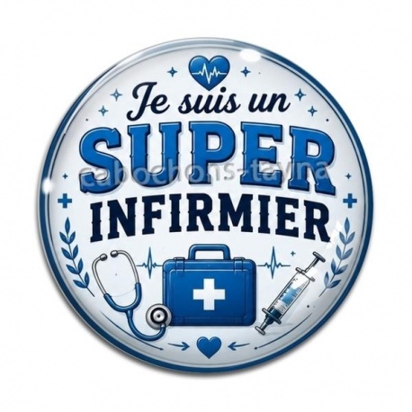 Cabochon Verre - je suis un super infirmier