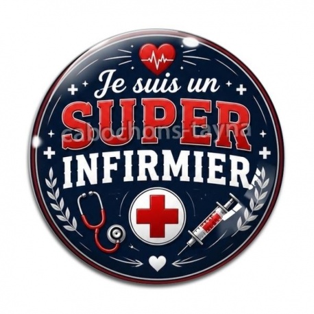 Cabochon Verre - je suis un super infirmier