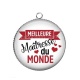 Pendentif Cabochon Argent - meilleure maîtresse