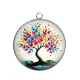 Pendentif Cabochon Argent - arbre de vie
