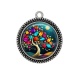 Pendentif Cabochon Argent - arbre de vie