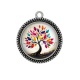 Pendentif Cabochon Argent - arbre de vie