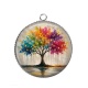 Pendentif Cabochon Argent - arbre de vie