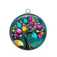 Pendentif Cabochon Argent - arbre de vie