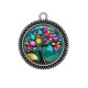 Pendentif Cabochon Argent - arbre de vie