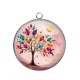 Pendentif Cabochon Argent - arbre de vie
