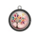 Pendentif Cabochon Argent - arbre de vie