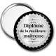 Miroir de poche - diplôme de la meilleure maîtresse