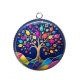Pendentif Cabochon Argent - arbre de vie