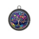 Pendentif Cabochon Argent - arbre de vie