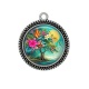 Pendentif Cabochon Argent - arbre de vie