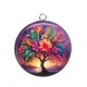 Pendentif Cabochon Argent - arbre de vie