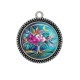 Pendentif Cabochon Argent - arbre de vie