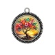Pendentif Cabochon Argent - arbre de vie