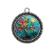 Pendentif Cabochon Argent - arbre de vie