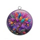 Pendentif Cabochon Argent - arbre de vie