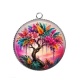 Pendentif Cabochon Argent - arbre de vie