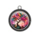 Pendentif Cabochon Argent - arbre de vie