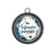 Pendentif Cabochon Argent - une infirmière formidable