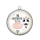 Pendentif Cabochon Argent - ma maîtresse est la meilleure