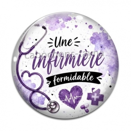 Cabochon Verre - une infirmière formidable