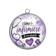 Pendentif Cabochon Argent - une infirmière formidable