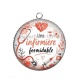 Pendentif Cabochon Argent - une infirmière formidable