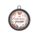 Pendentif Cabochon Argent - une infirmière formidable