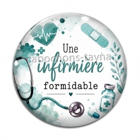 Cabochon Verre - une infirmière formidable