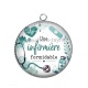 Pendentif Cabochon Argent - une infirmière formidable