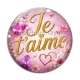 Cabochon Verre - je t'aime