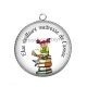 Pendentif Cabochon Argent - élue meilleure maîtresse de l'année