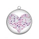 Pendentif Cabochon Argent - coeur