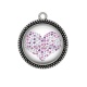 Pendentif Cabochon Argent - coeur