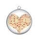 Pendentif Cabochon Argent - coeur