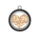 Pendentif Cabochon Argent - coeur