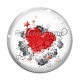 Cabochon Verre - coeur