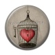 Cabochon Résine - coeur cage