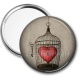 Miroir de poche - coeur cage